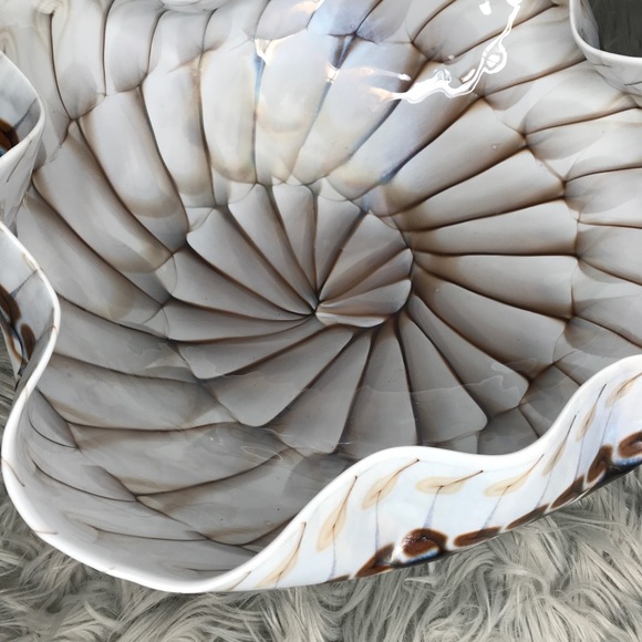 RARE Murano Glass Shell Bowl Handmade in Italy - Picture 3 of 8